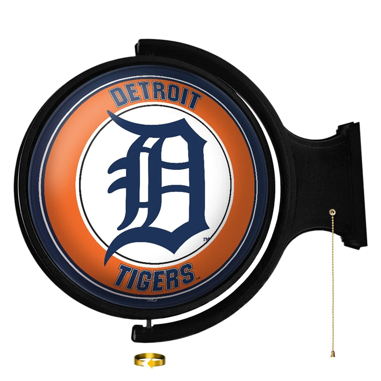MBDETT-115-01, DET, Detroit, Tigers,  Original, Round, Rotating, Lighted, Wall, Sign, The Fan-Brand, 704384950196, LED