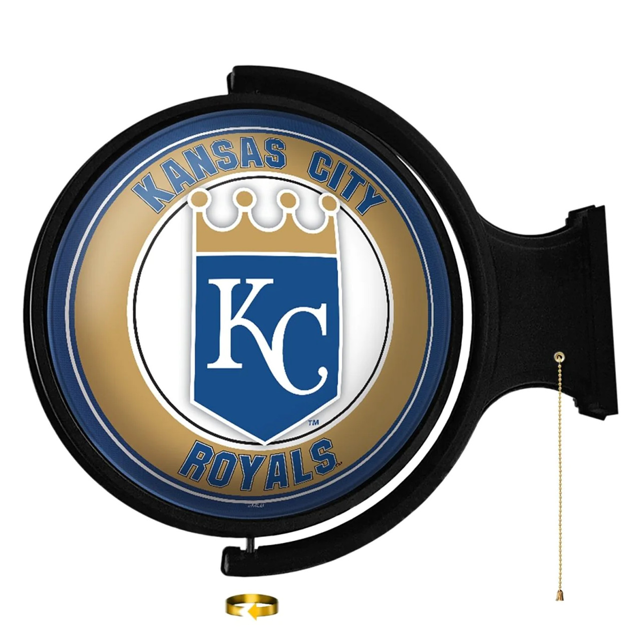 MBKCTY-115-01A, KCR, KC, Kansas City, Royals, KS,  Original, Round, Rotating, Lighted, Wall, Sign, The Fan-Brand, 704384951315, LED