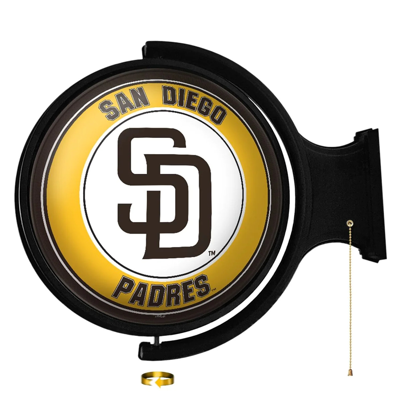 MBSDIE-115-01, San Diego, SD, SDP, Padres,  Original, Round, Rotating, Lighted, Wall, Sign, The Fan-Brand, 704384952572, LED