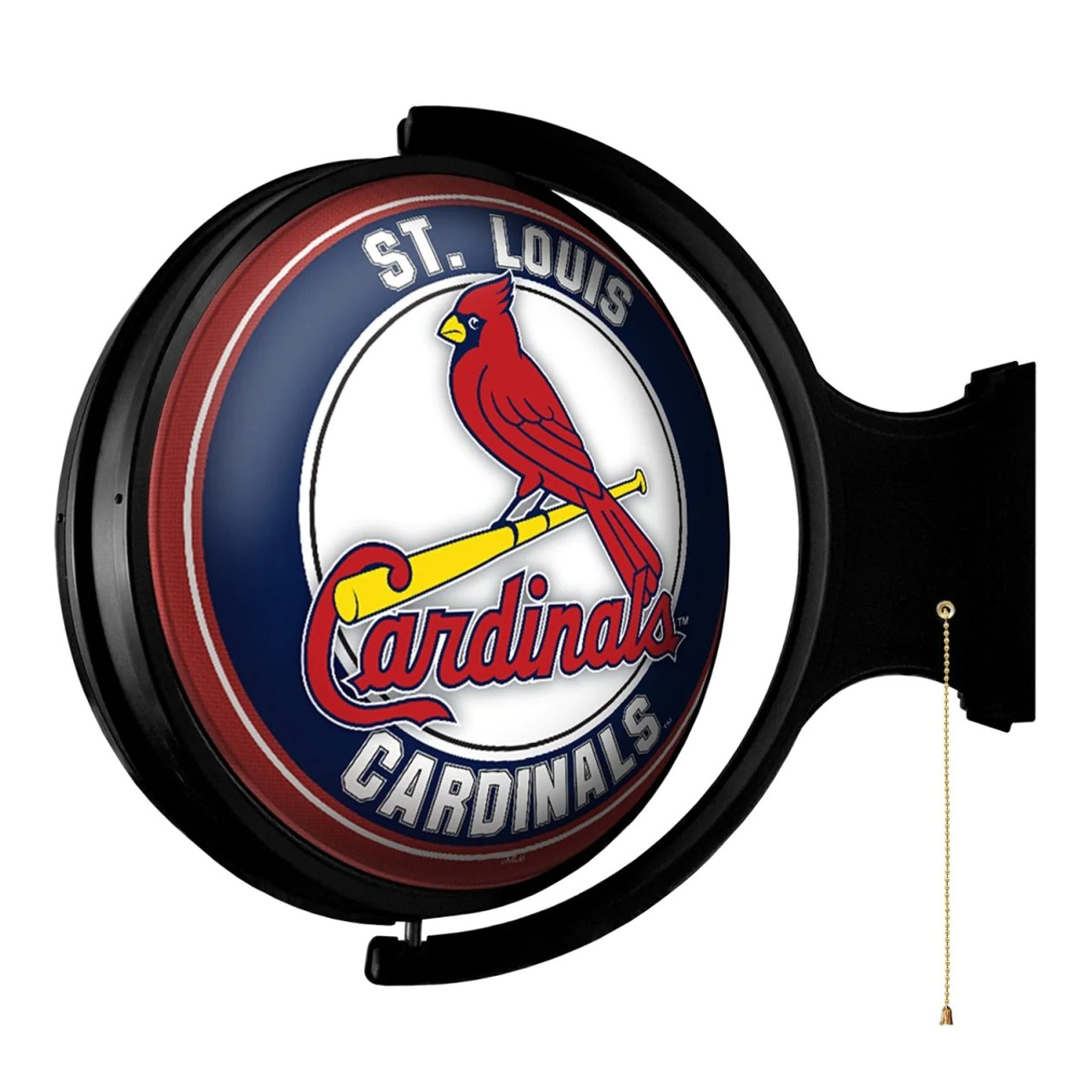 MBSTLC-115-01, STL, St Louis, Cards, Cardinals,  Original, Round, Rotating, Lighted, Wall, Sign, The Fan-Brand, 704384952718, LED