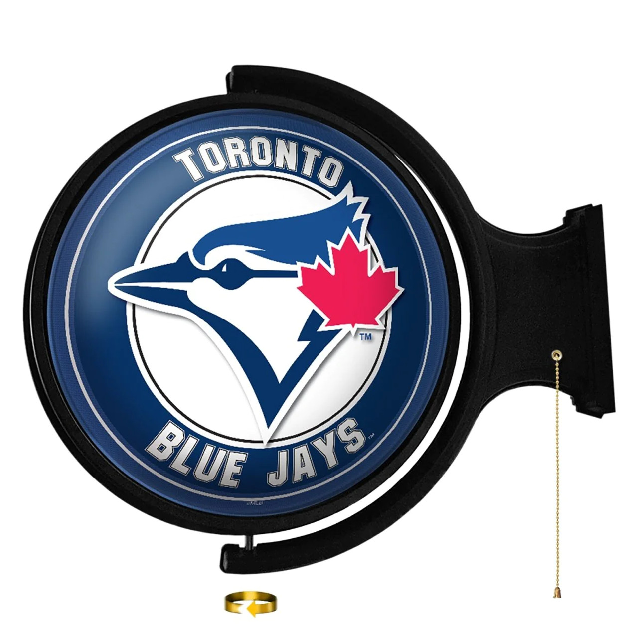 MBTORO-115-01, TOR, Toronto Blue, Jays,  Original, Round, Rotating, Lighted, Wall, Sign, The Fan-Brand, 704384952657, LED