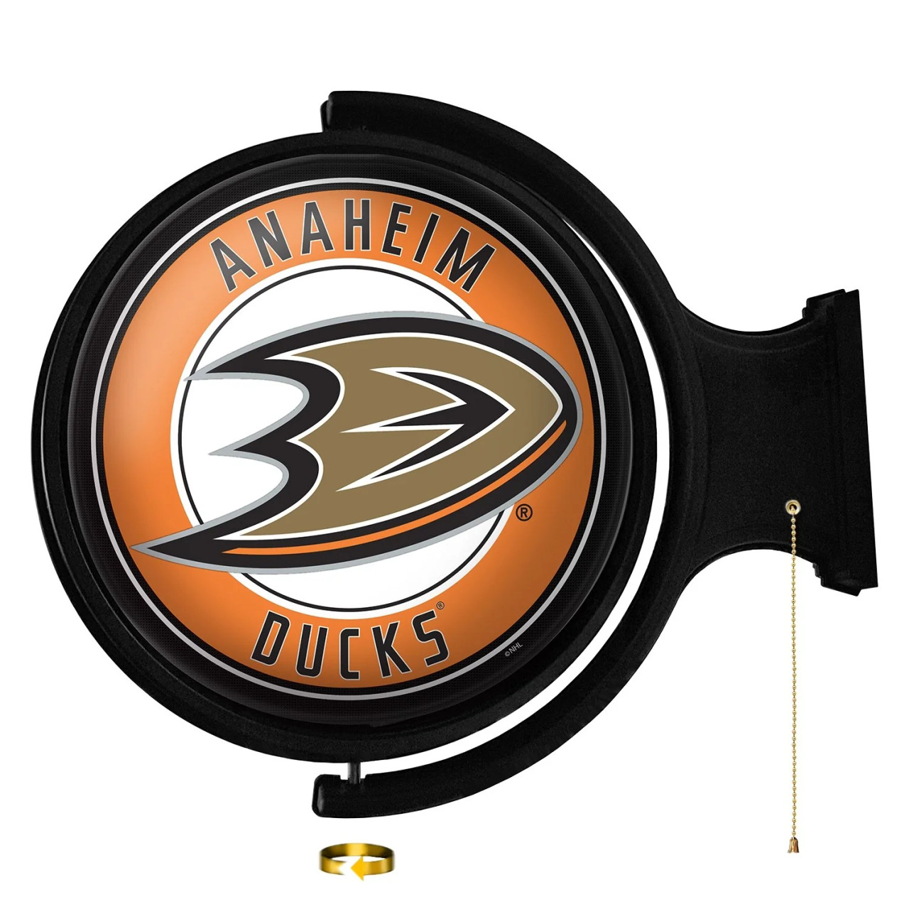 NHANAH-115-01, Anaheim, ANH, ANA, Ducks, Original, Round, Rotating, Lighted, Wall, Sign, NHANAH-115-01, NHL, The Fan-Brand, 686082114134