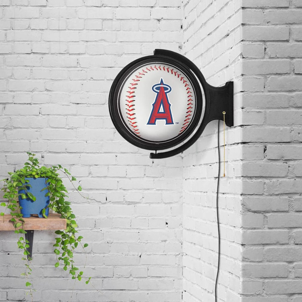 LAA, Los Angeles, Angels, Baseball, Original, Round, Rotating, Lighted, Wall, Sign, MBLAAN-115-31, The Fan-Brand, MLB, 704384951094