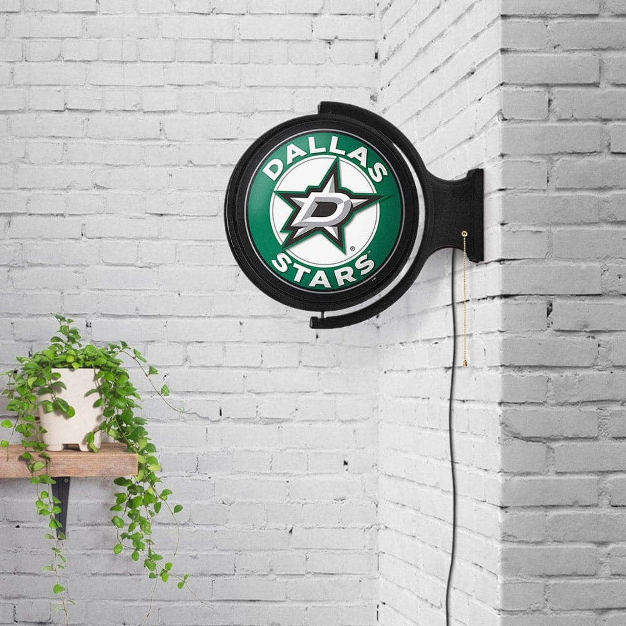 NHDALS-115-01, DAL, Dallas, Stars, Original, Round, Rotating, Lighted, Wall, Sign, NHDALS-115-01, NHL, The Fan-Brand, 686878994537