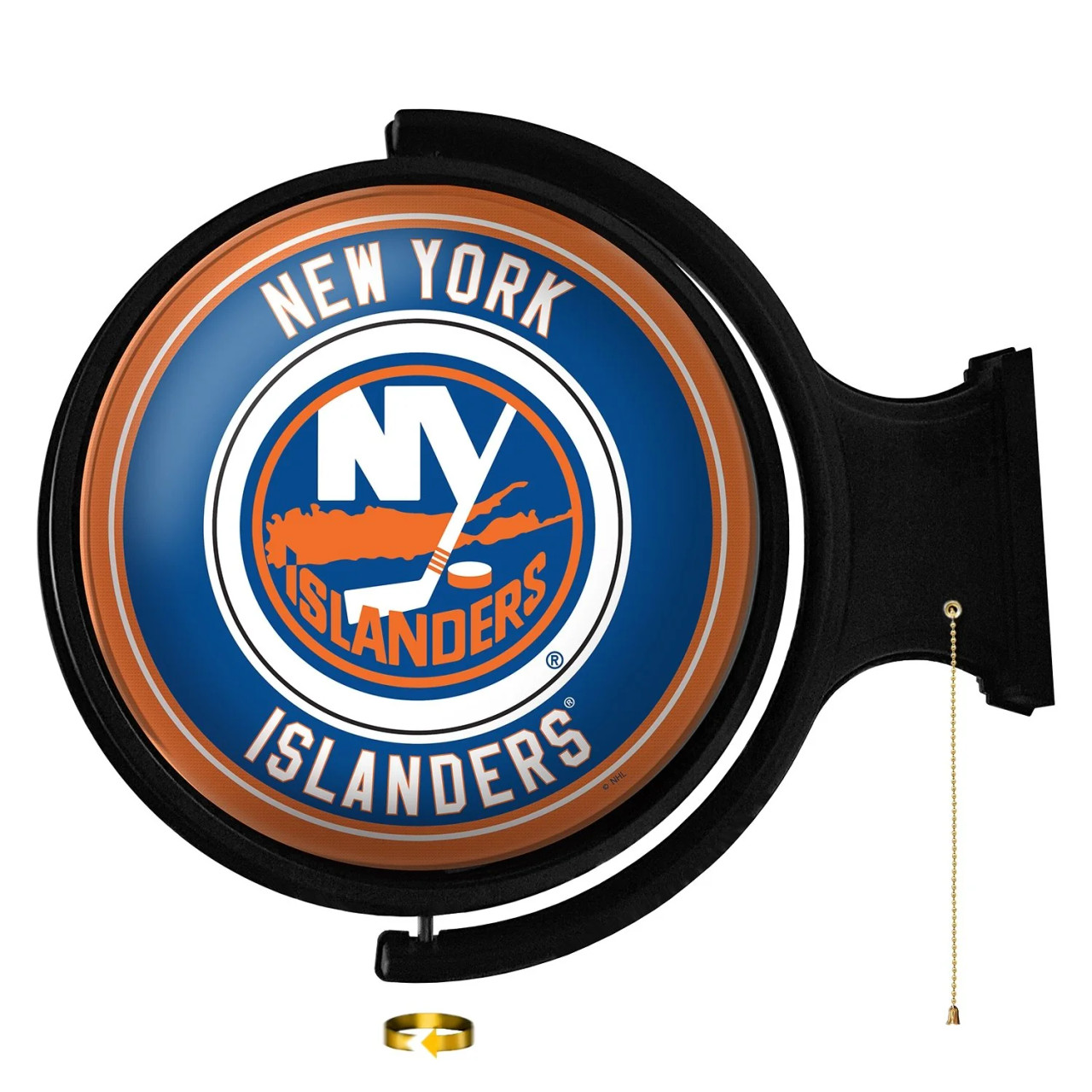 NHNYIS-115-01, NY, New York, Islanders, Original, Round, Rotating, Lighted, Wall, Sign, NHNYIS-115-01, NHL, The Fan-Brand, 686082114783