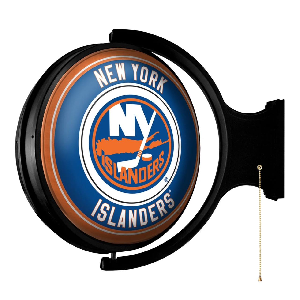 NHNYIS-115-01, NY, New York, Islanders, Original, Round, Rotating, Lighted, Wall, Sign, NHNYIS-115-01, NHL, The Fan-Brand, 686082114783