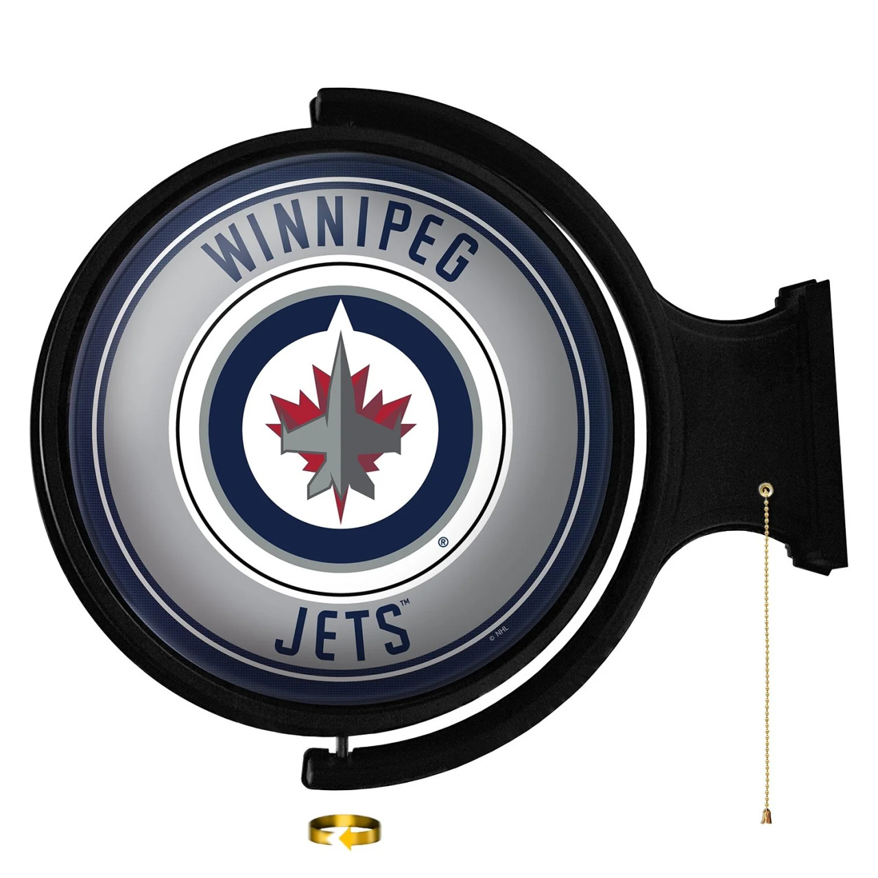 NHWINN-115-01, Winnipeg, WIN, Jets, Original, Round, Rotating, Lighted, Wall, Sign, NHWINN-115-01, NHL, The Fan-Brand, 686878994360