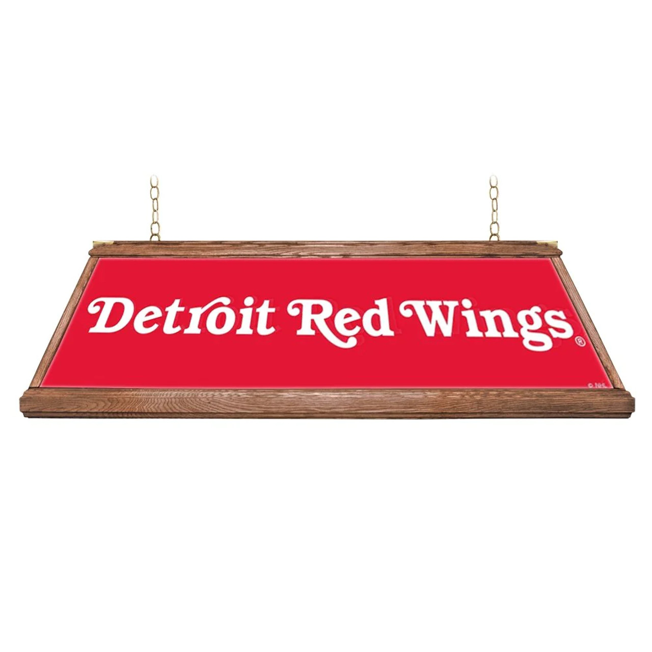 Detroit Red Wings: Premium Wood Pool Table Light