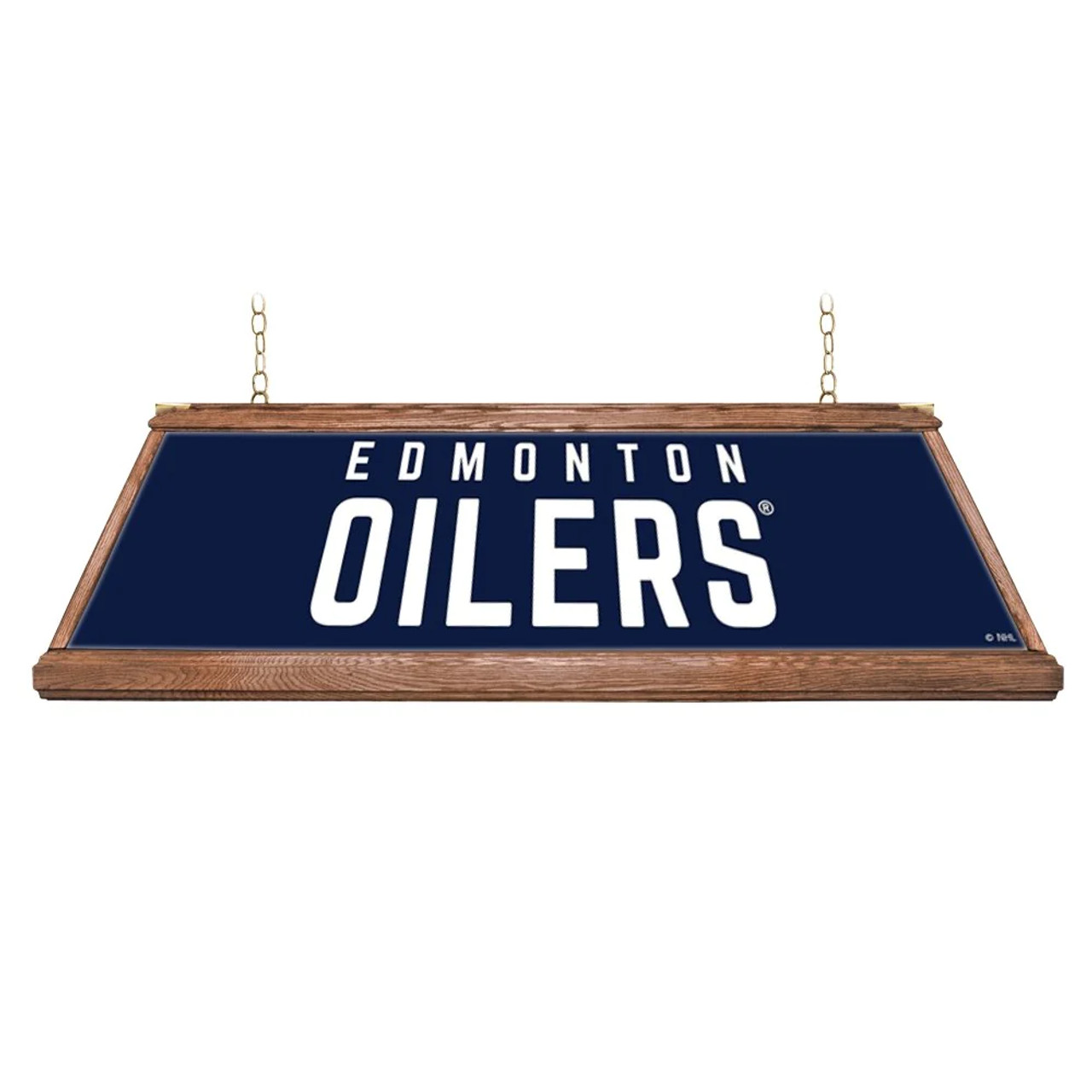 EDM, Edmonton, Oilers, Premium Wood, 4-ft, Florescent, Wooden, Pool, Billiard, Table, Light, lamp, NHL, The Fan-Brand, 686878992144