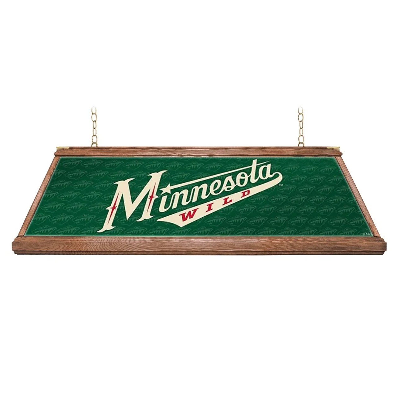 MN, MIN, Minnesota, Wild, Premium Wood, 4-ft, Florescent, Wooden, Pool, Billiard, Table, Light, lamp, NHL, The Fan-Brand, 686878992724