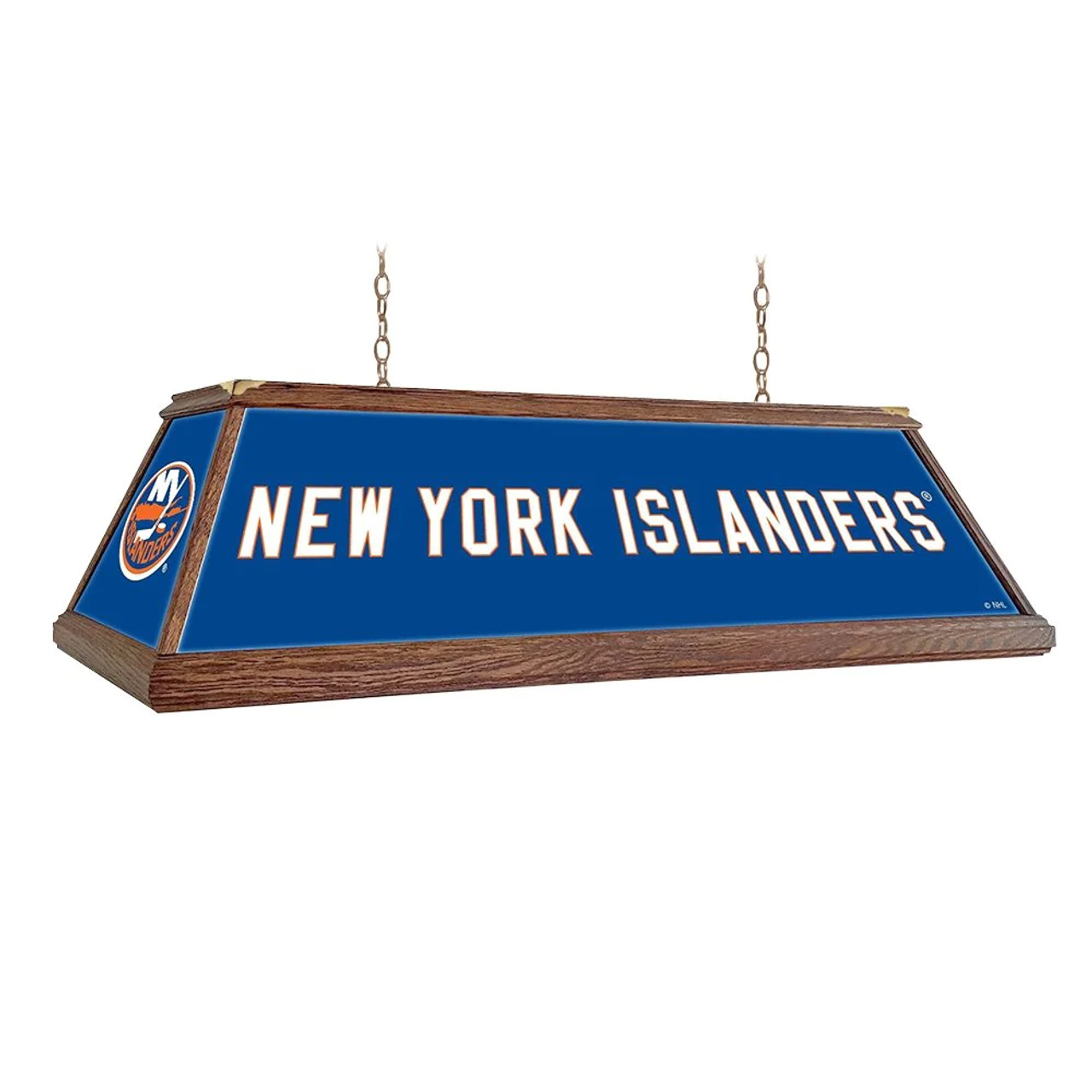 NY, New York, Islanders, Premium Wood, 4-ft, Florescent, Wooden, Pool, Billiard, Table, Light, lamp, NHL, The Fan-Brand, 686082114875