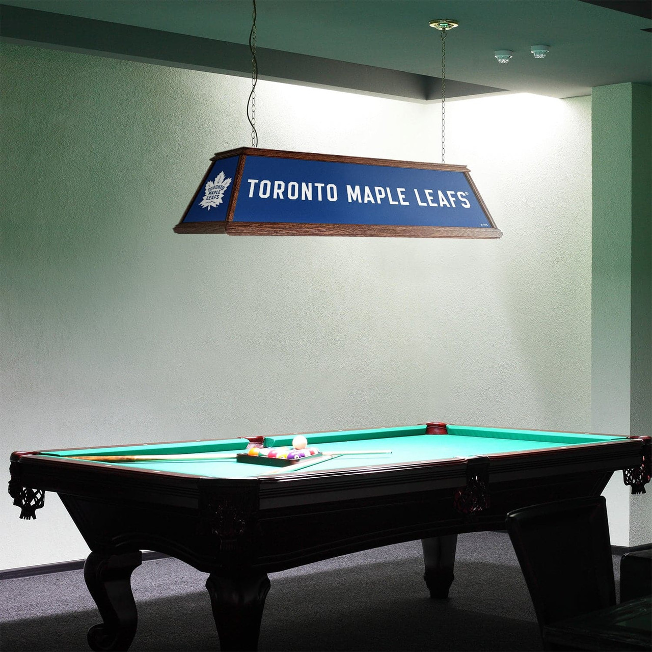 Toronto Maple Leafs: Premium Wood Pool Table Light