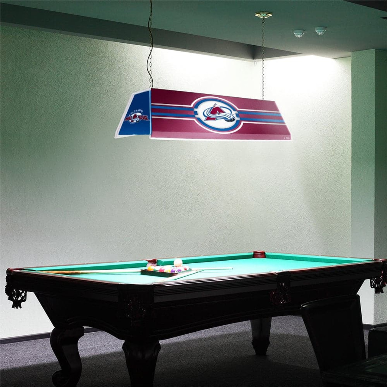 NHCOLO-320-01, CO, COL, Colorado, Avalanche, NHL, Edge Glow, Billiard, Pool, Table, Light, Lamp, The Fan-Brand, Florescent, 686878995374