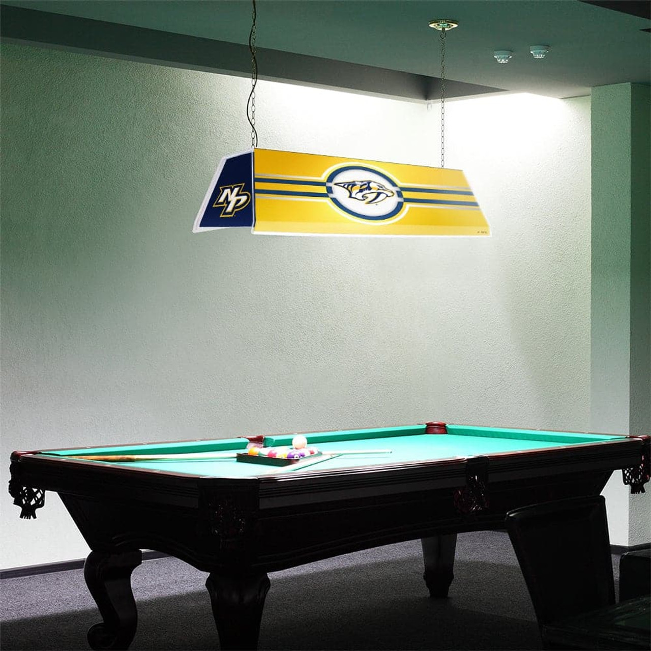 NHNASH-320-01, NAS, NASH, Nashville, Preds, Predators, NHL, Edge Glow, Billiard, Pool, Table, Light, Lamp, The Fan-Brand, Florescent, 686878992922