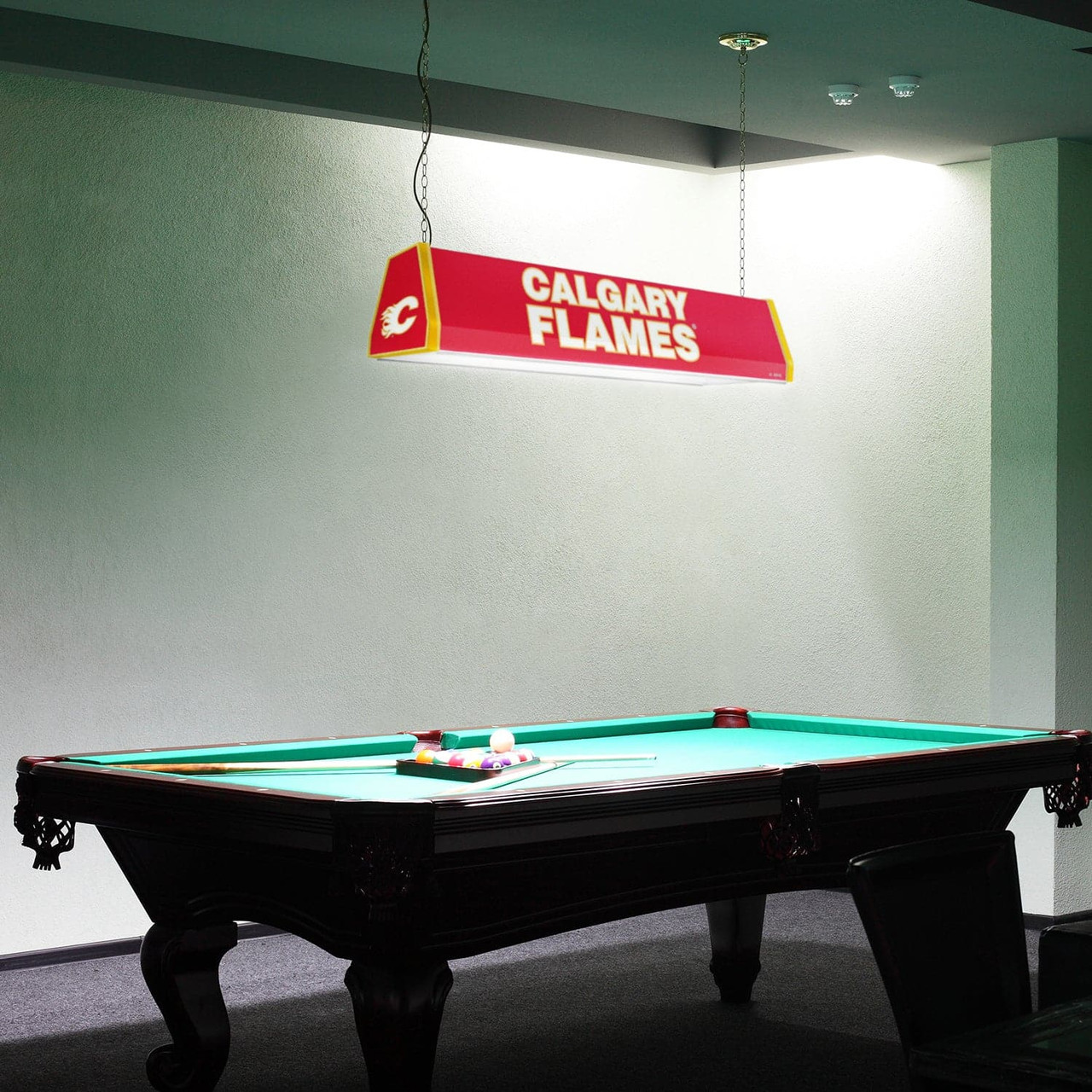 Calgary Flames: Standard Pool Table Light