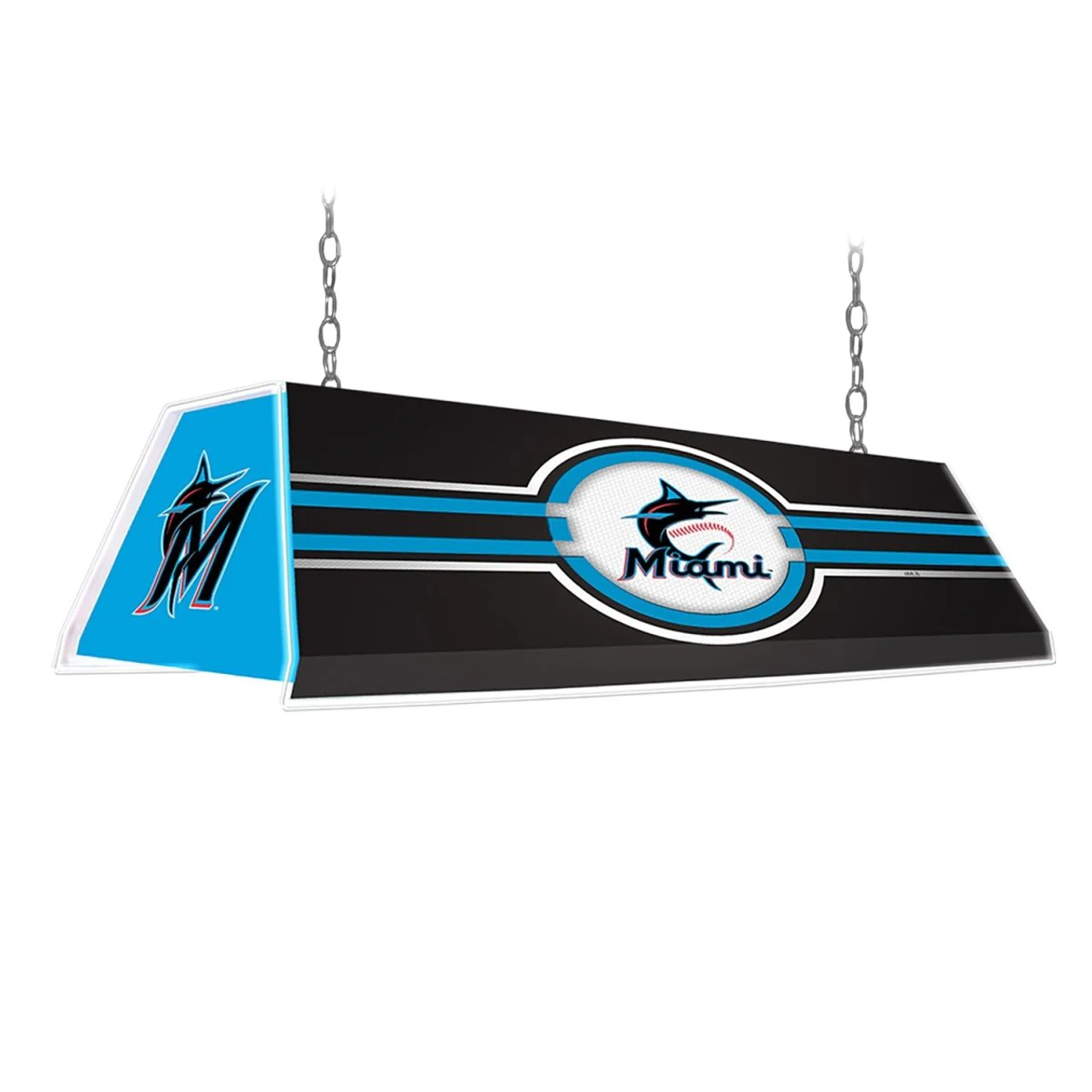 MBMARLINS-320-01A, MIA, FL, Marlins, Edge Glow, Billiard, Pool, Table, Light, Lamo, "A" Version, MLB, The Fan-Brand, 704384967057