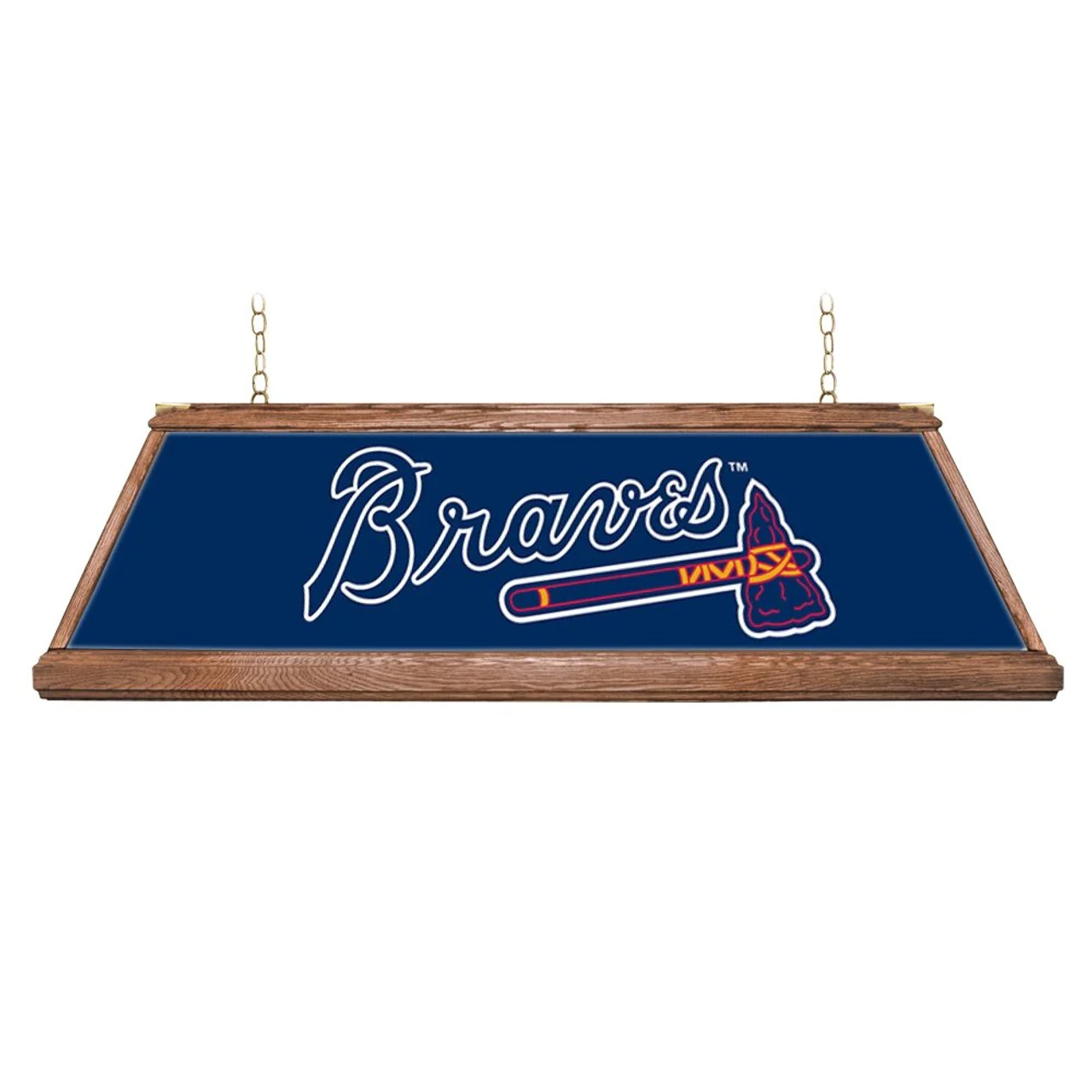 MBBRAVES-330-01A, ATL, Atlanta, Braves, Premium, Wood, Billiard, Pool, Table, Light, Lamp, MLB, The Fan-Brand, "A" Version, 704384965411