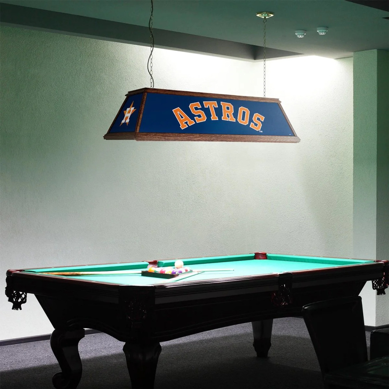 Houston Astros: Premium Wood Pool Table Light "A" Version