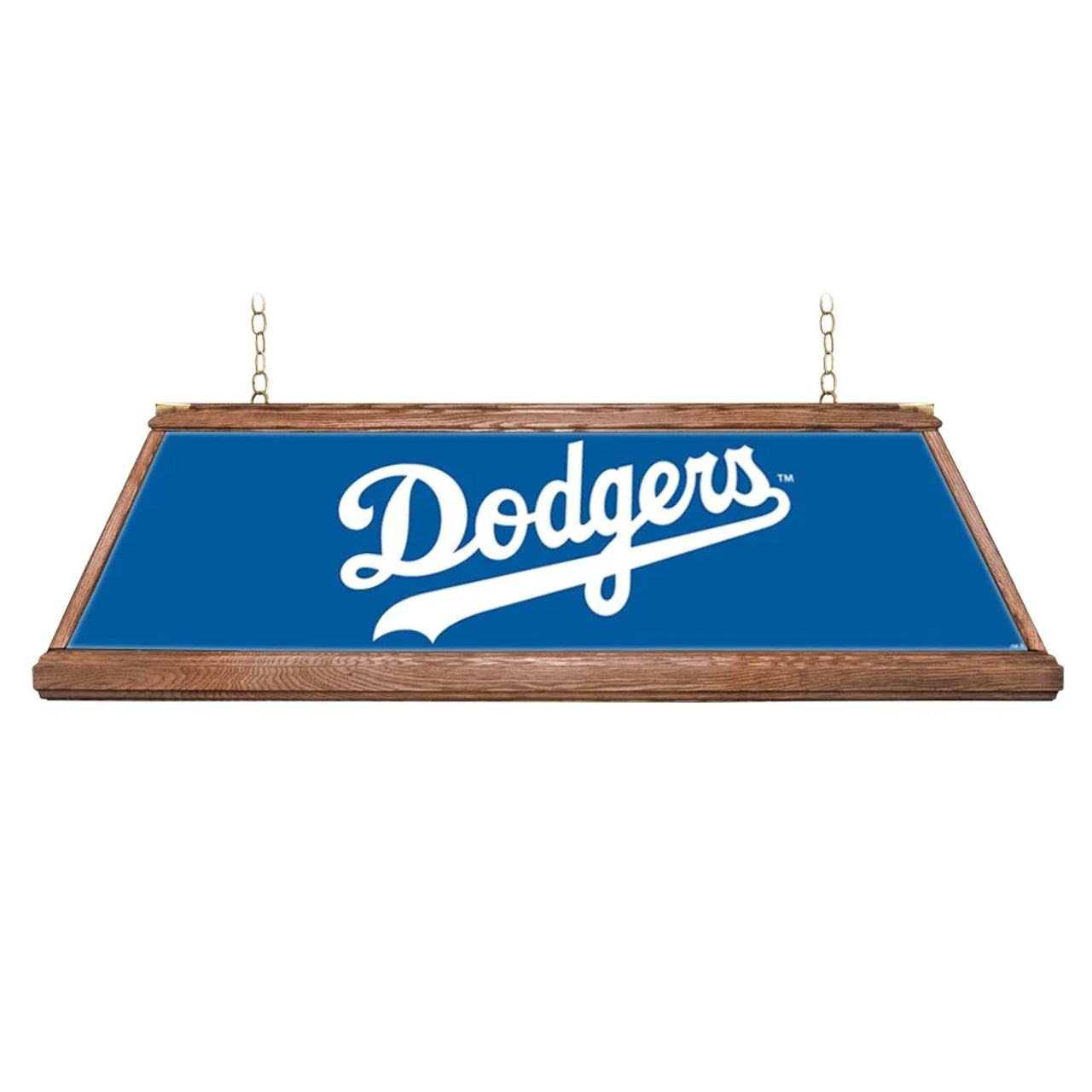 Los Angeles Dodgers: Premium Wood Pool Table Light