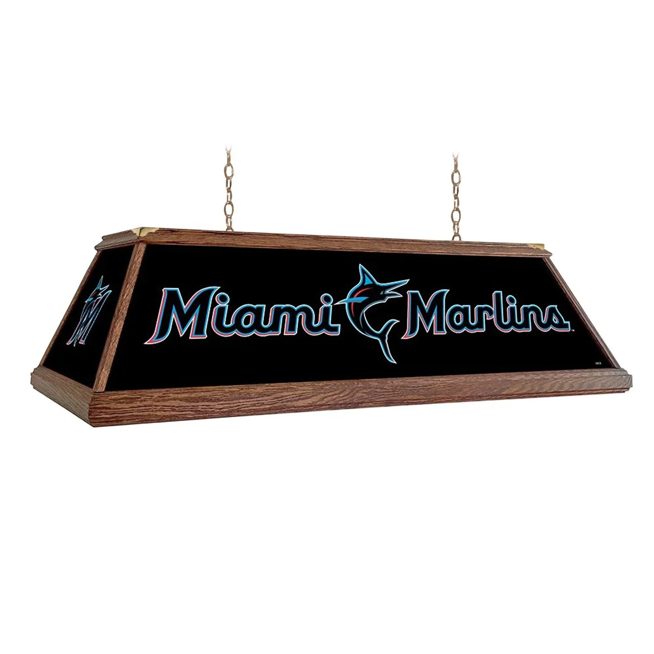 MBMARLINS-330-01A, MIA, FL, Marlins, Premium, Wood, Billiard, Pool, Table, Light, Lamp, MLB, The Fan-Brand, "A" Version, 704384966005