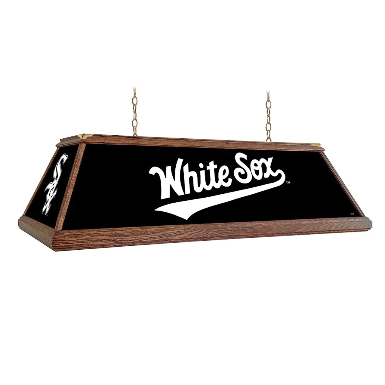 MBWHITE SOX-330-01A, Chicago, Chi, White, Sox, CHIC, Whitesox, Premium, Wood, Billiard, Pool, Table, Light, Lamp, MLB, The Fan-Brand, "A" Version, 704384966791