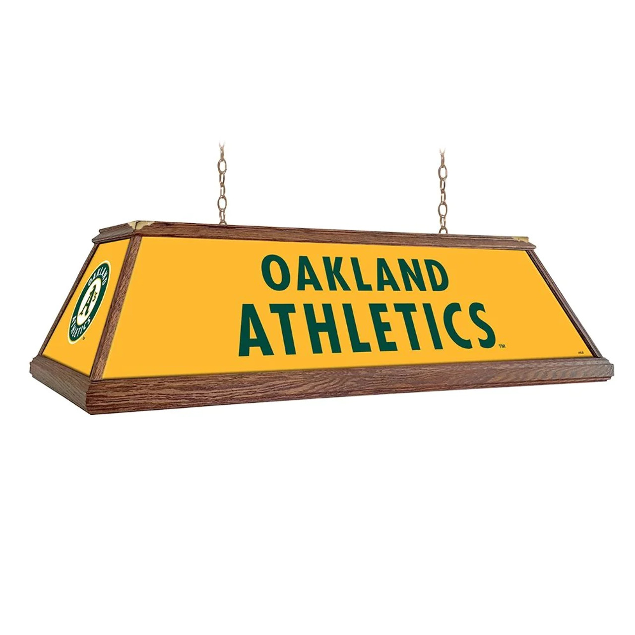 MBATHLETICS-330-01B, OAK, Oakland, Athletics, Premium, Wood, Billiard, Pool, Table, Light, Lamp, MLB, The Fan-Brand, "B" Version, 704384966241