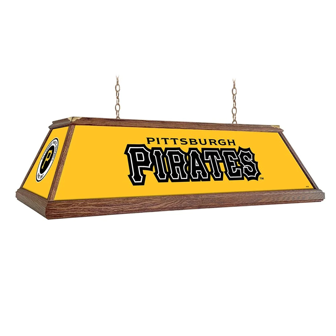 MBPIRATES-330-01B, PIT, Pittsburgh, Pirates, Premium, Wood, Billiard, Pool, Table, Light, Lamp, MLB, The Fan-Brand, "B" Version, 704384966340