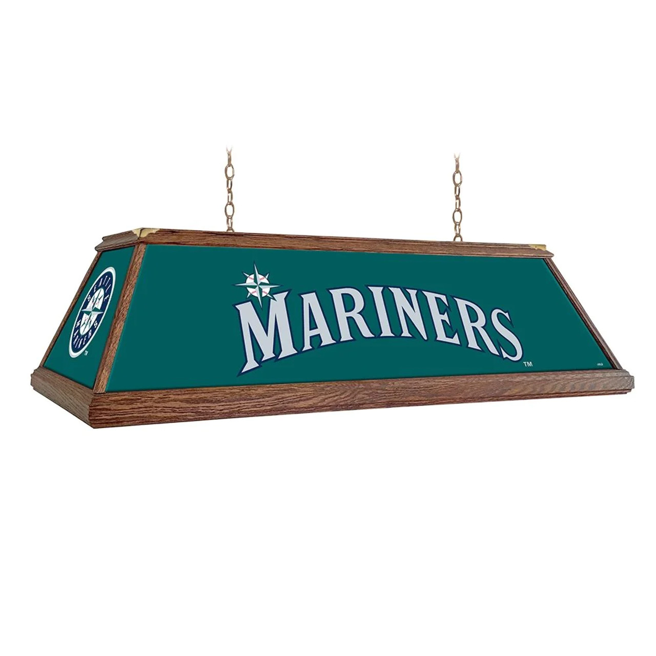 MBMARINERS-330-01B, SEA, Seattle, Mariners, Premium, Wood, Billiard, Pool, Table, Light, Lamp, MLB, The Fan-Brand, "B" Version, 704384966500