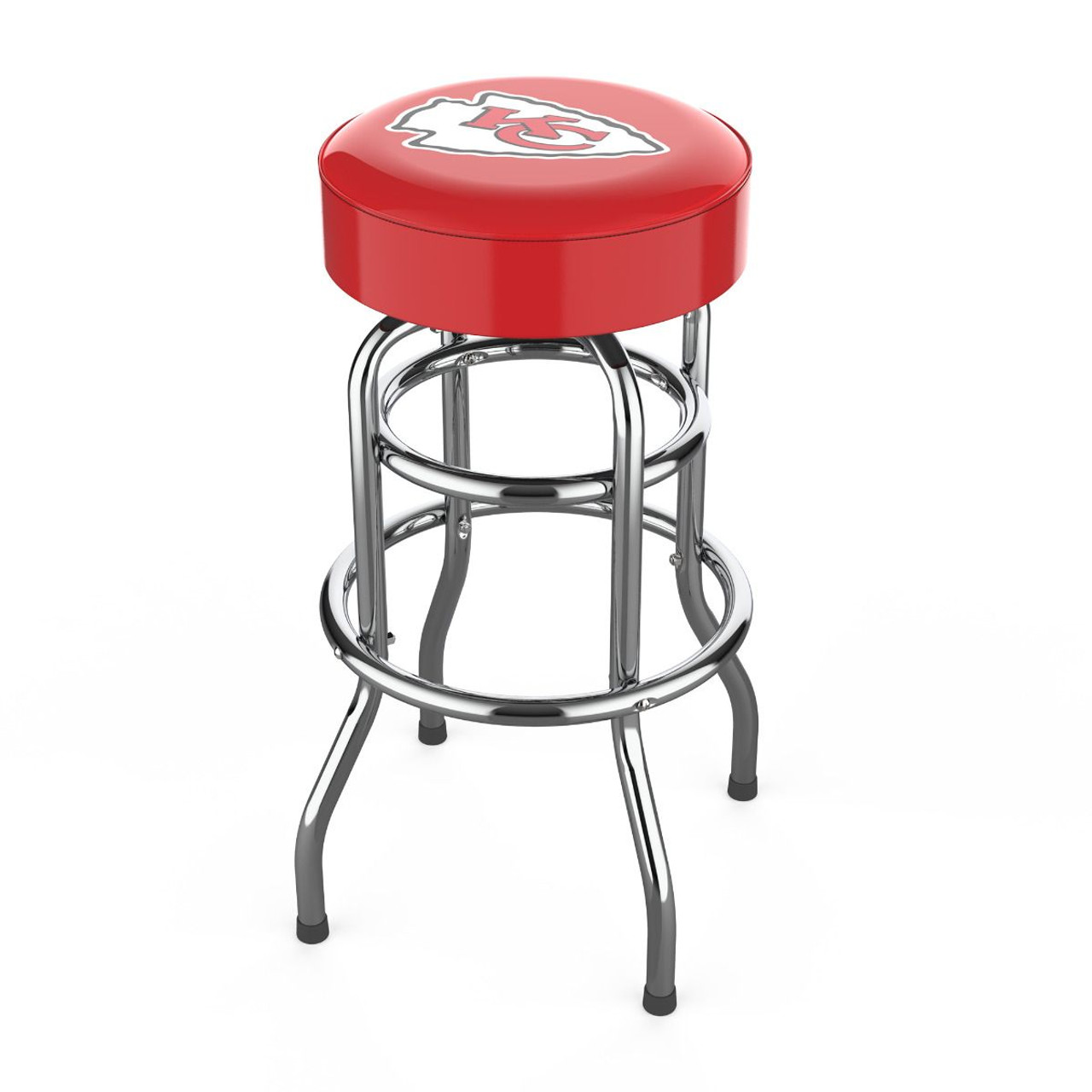 KC, KCC, Kansas City, Chiefs, 30", Chrome, Bar, Stool, 680-1006, 26-1001, NFL, Imperial, 720801323909