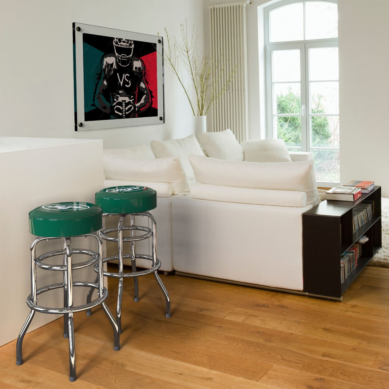 New York Jets 30" Chrome Bar Stool