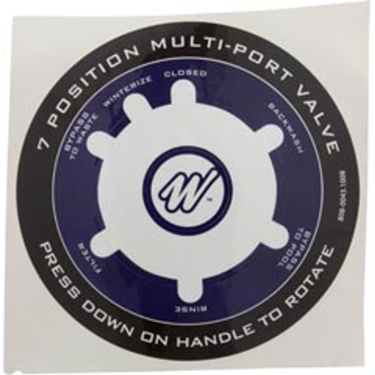 808-0043, Waterway, 1.5", MPV, Decal, label, Multi port Valve, 905022, Clearwater, BaquaPure, TWM, 806105130778