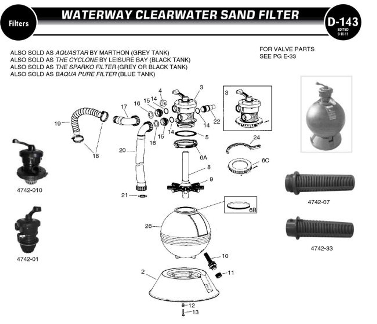 Waterway, ClearWater, BaquaPure, Pump to Filter, Hose, 550-1831, 550-1821, 550-1801, 550-1811