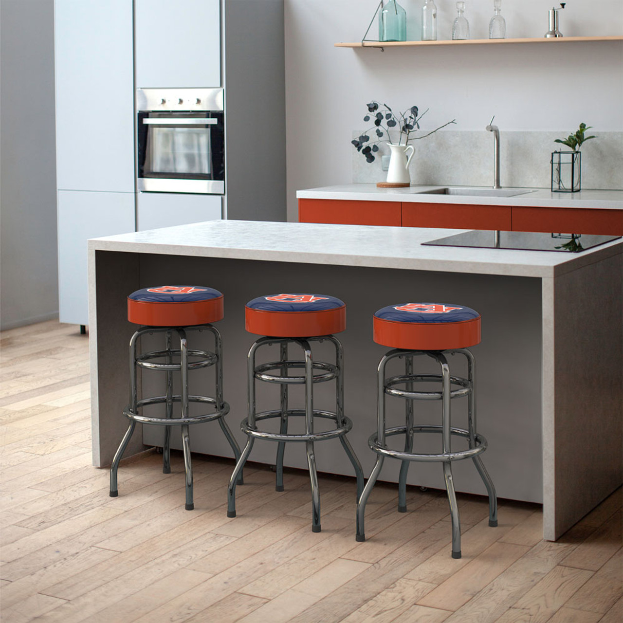 Auburn Tigers 30" Chrome Bar Stool