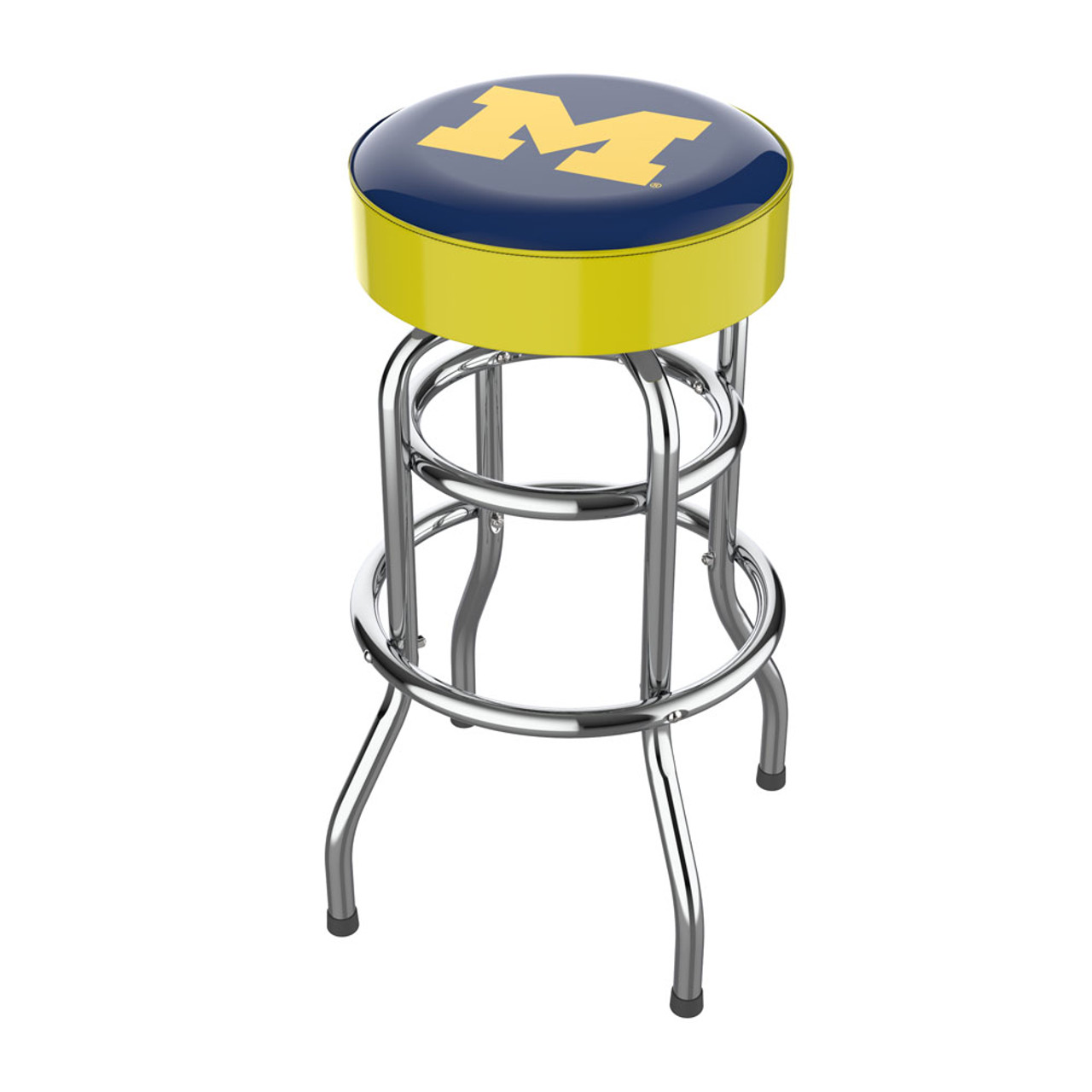 720801364087, University, Michigan, Wolverines,  30", Commercial, Chrome, Bar, Stool, 680-3009, Imperial