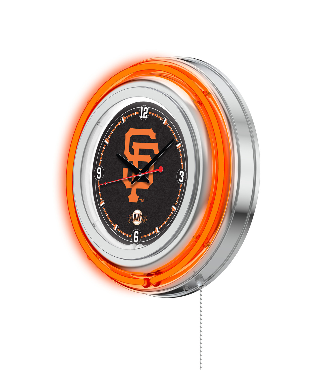 San Francisco, Giants, 15", Double, Neon, Wall, Clock, Holland Bar Stool, MLB, SF, Clk15MLBSFG, 071235007157