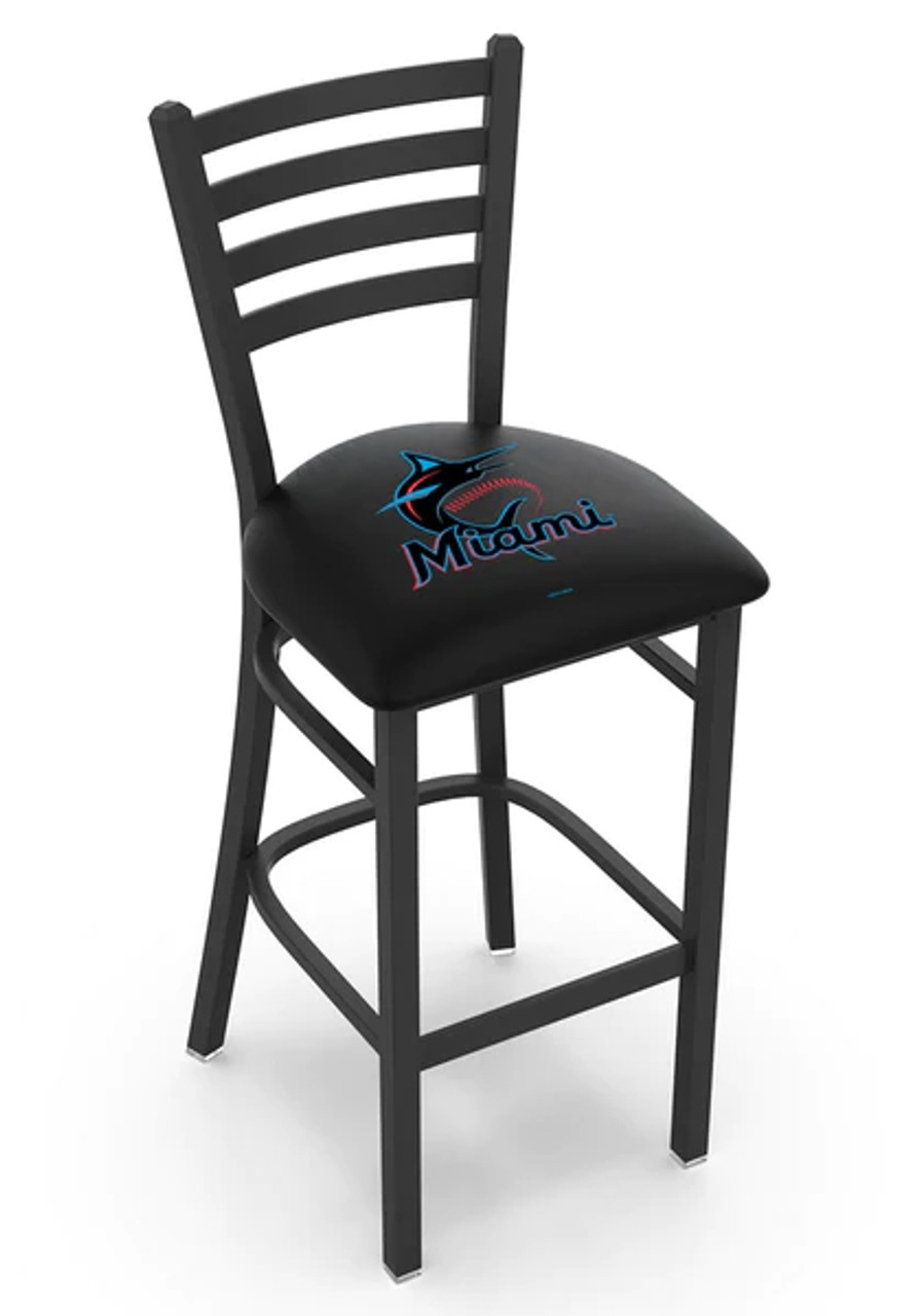 Miami, Marlins, Stationary, Bar, Counter, Stool, 25", 30", L004, L00425MLBMia, L00430MLBMia, MIA, FL, Florida, MLB, Holland, Bar Stool