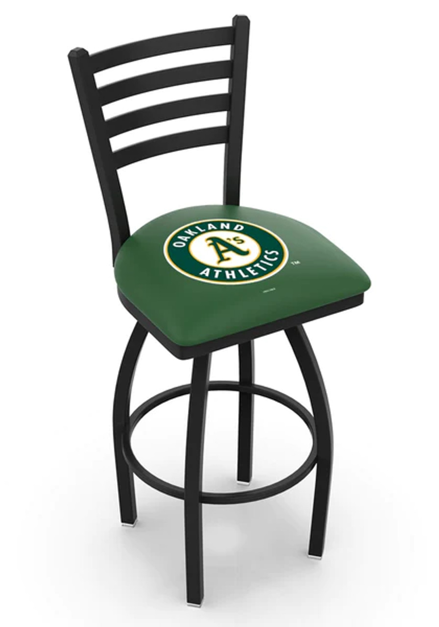 Oakland, Athletics, L014, 25", 30", 36", Height, Holland, MLB, Swivel Bar Stool  Stool, L01425MLBOak, OAK, A's