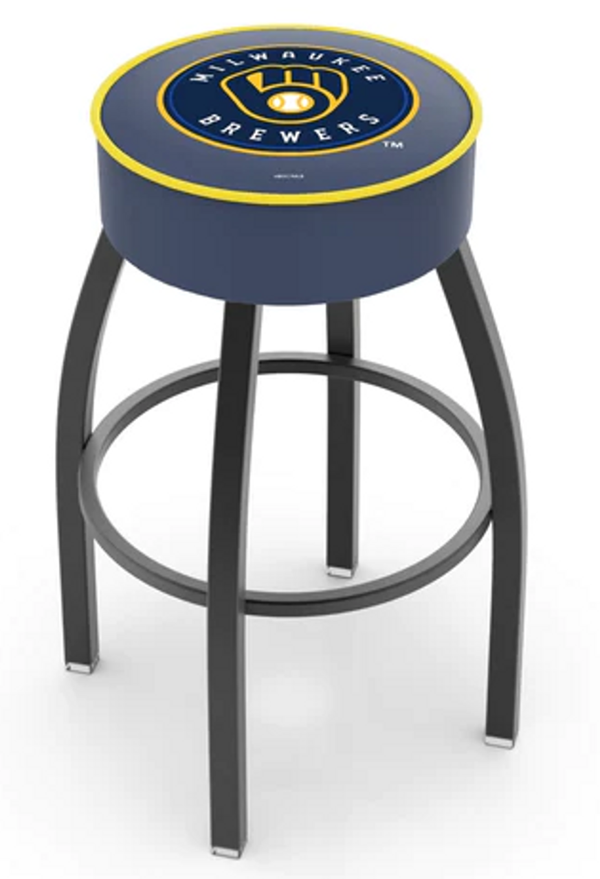 Milwaukee, Brewers, L8B1, Backless, MLB, Counter, Bar, Stool, Holland, 25", 30", L8B125MLBMil, 071235064891, L8B130MLBMil, 071235065287, MIL