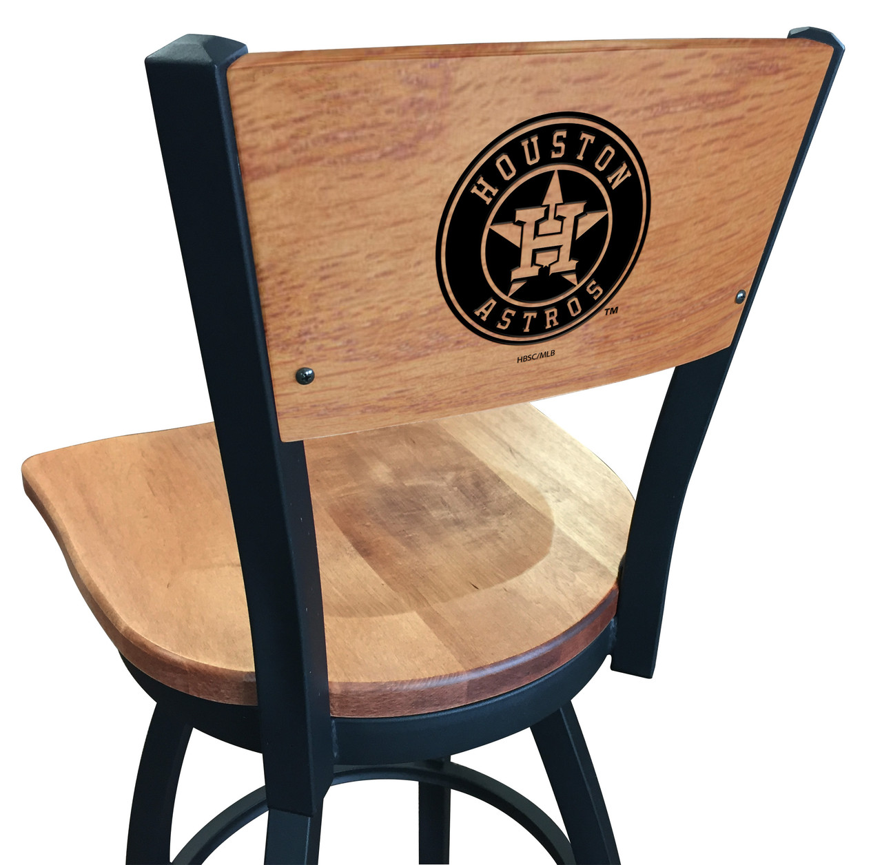 Houston, Astros, L038, Laser, Engraved, Wood, Back, Counter, Bar, Stool, 25", 30", 36", Maple, Wood, Seat, Holland Bar Stool,HOU, MLB, Fan Cave, Man Cave, L03825BWMedMplAMLBHouMedMpl, 071235077242, L03830BWMedMplAMLBHouMedMpl, 071235084660, L03836BWMedMplAMLBHouMedMpl, 071235085391