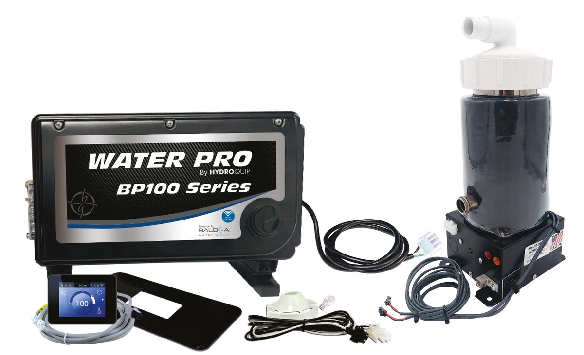 Water Pro, BP100, Retro-Fit, Spa Control, 4.0kW, Low-Flow, Heater, SpaTouch Mini, Panel, 50-BP1-STM-40-C, Pack, Balboa, HydroQuip, Topside