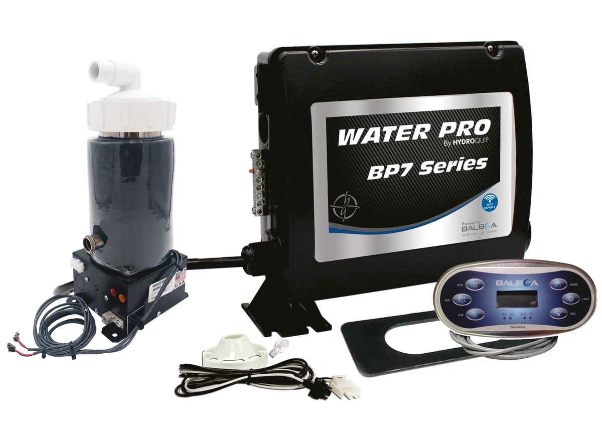 Water Pro, BP7, Retro-Fit, Spa, Control, 4.0kW, Low-Flow, Heater, TP600, Panel, 50-BP7-600-40-C, 731997706605, Balboa, HydroQuip, Pack, Topside