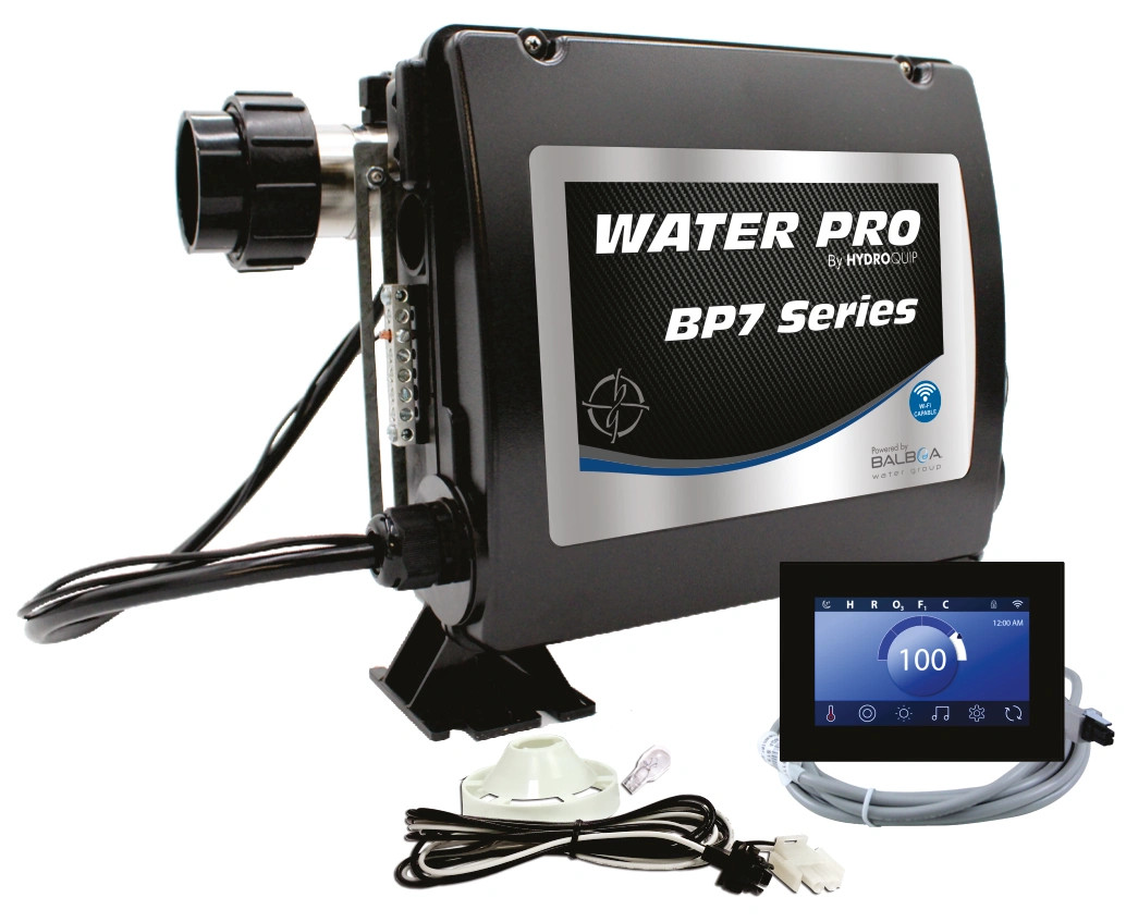 Water Pro, BP7, Retro-Fit, Spa, Control, Pack, 5.5kW, Slide, Heater, Spa,Touch3, Panel, 50-BP7-ST3-55-S, HydroQuip, Balboa, Topside