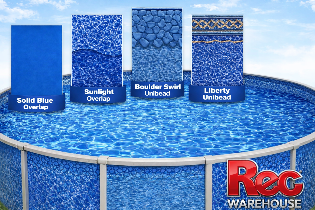 Solid Blue, Overlap, Liner,  Above Ground, Swimming Pool, 48, 52, Sidewall, inch, replacement, swimline,  723815603524, 723815032096, 723815130990, 400534000017, Unibead, J-Hook, J hook
