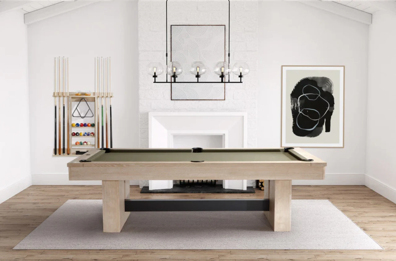 American Heritage Vancouver 8' Slate Pool Table in Natural Ash