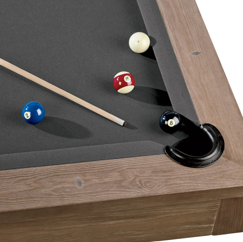 American Heritage Abbey 8' Slate Pool Table in Antique Grey