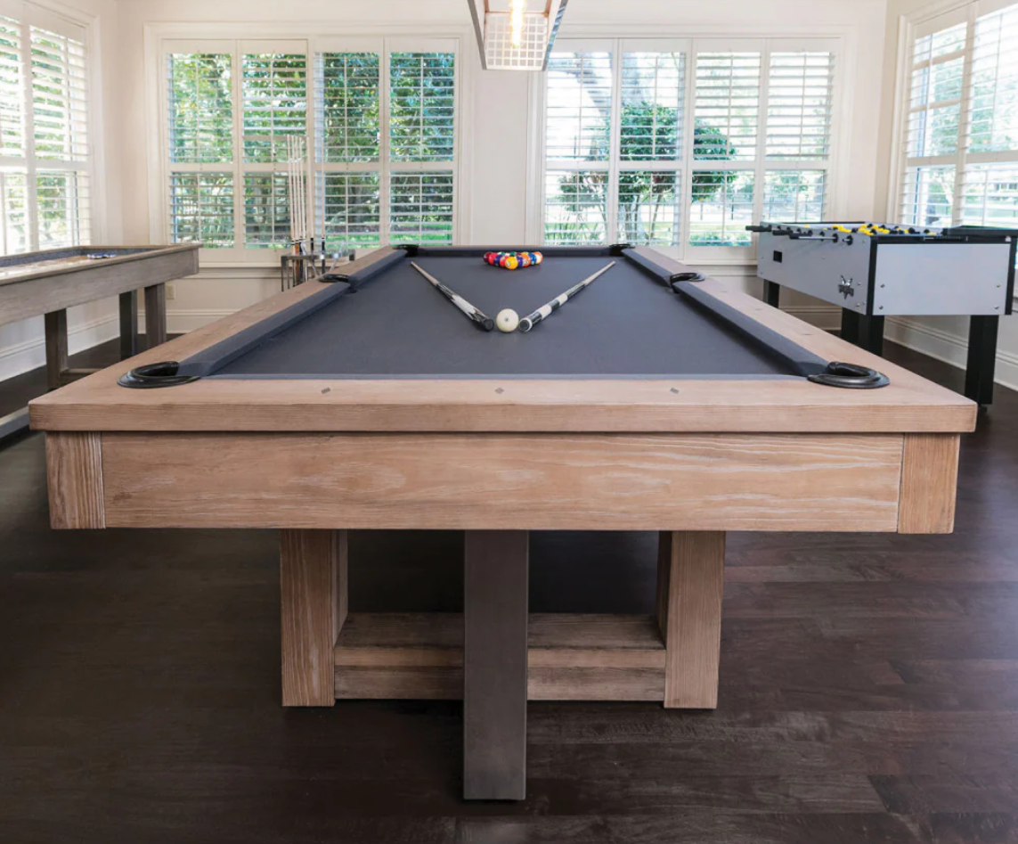 American Heritage Abbey 8' Slate Pool Table in Antique Grey
