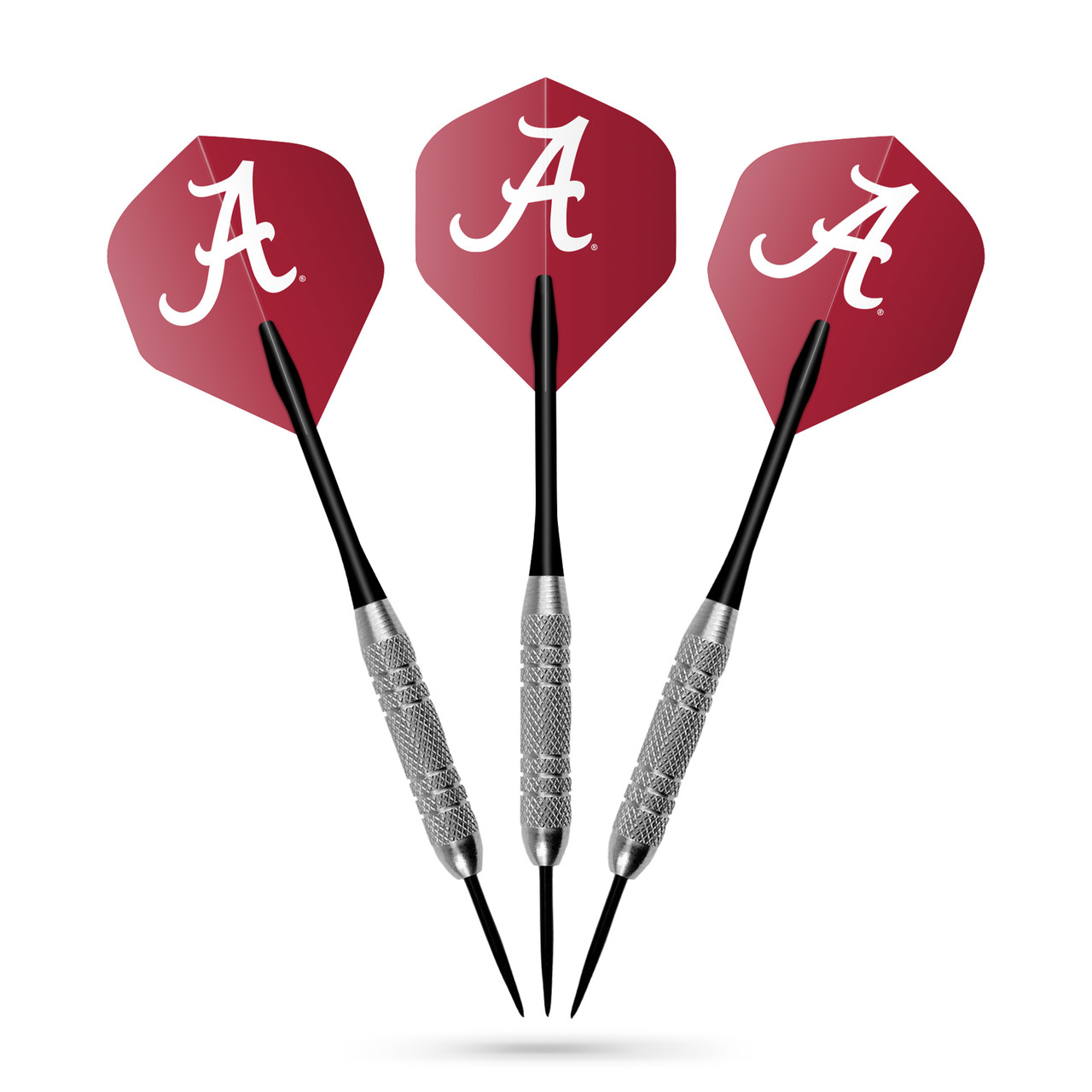 Alabama Crimson Tide Fan's Choice dart set with three 23gm darts, aluminum shafts, and team logo flights