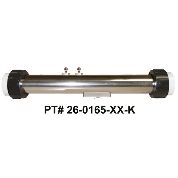 Cal Spa Replacement 0165, 5.5kW Flo-Thru Heater Assembly 26-0165-7S-K - Front View