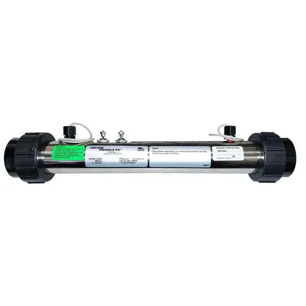 HydroQuip 0540, 5.5kW Dual Sensor Flo-Thru Heater Assembly 26-0540-7S-KS - Front View