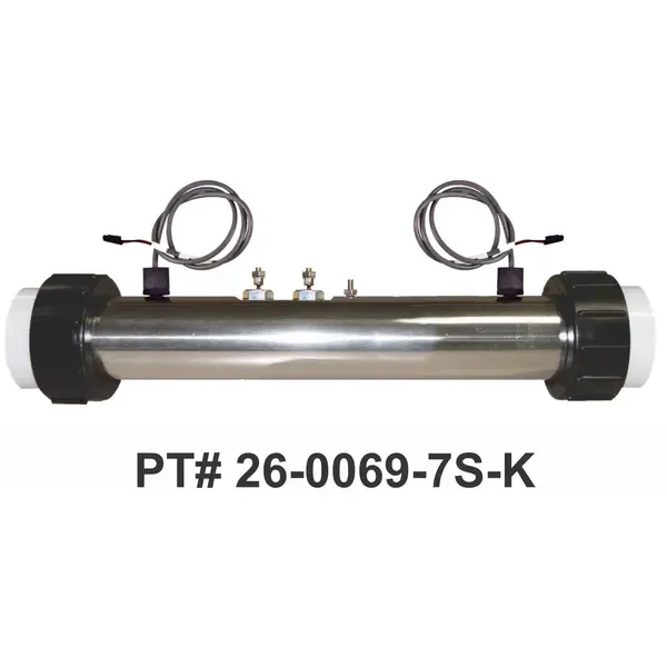 HydroQuip Water Pro Series 0069, 5.5kW Flo-Thru Heater Assembly 26-0069-7S-KS - Front View